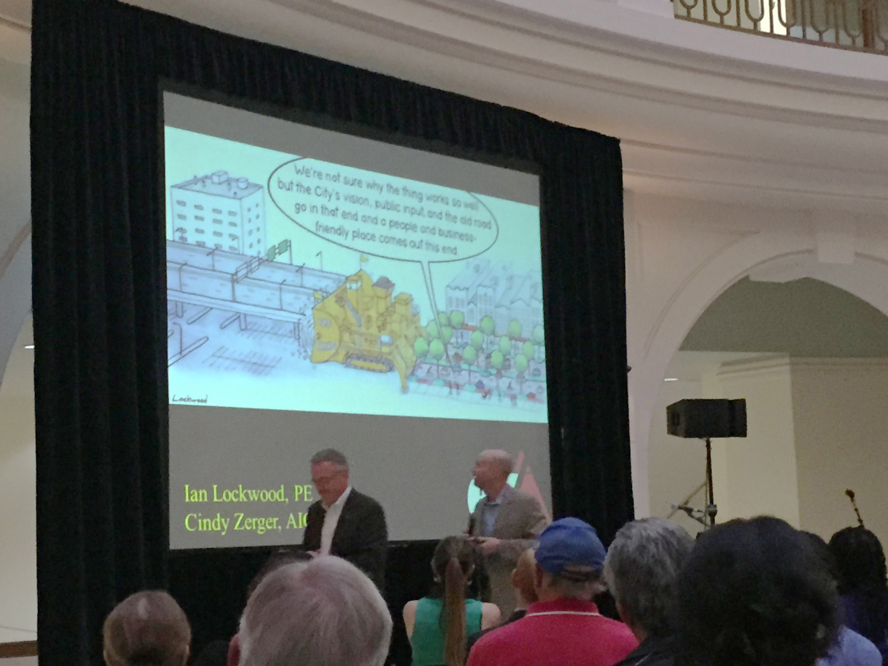 A packed house kicks off the downtown plan at the Rotunda building